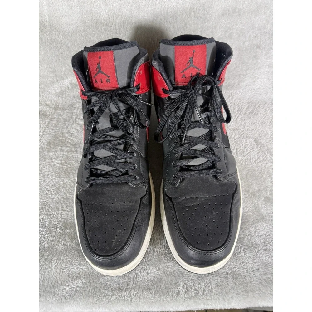 Size 13 - Nike Air Jordan 1 Mid Gym Red and Black 554724-024